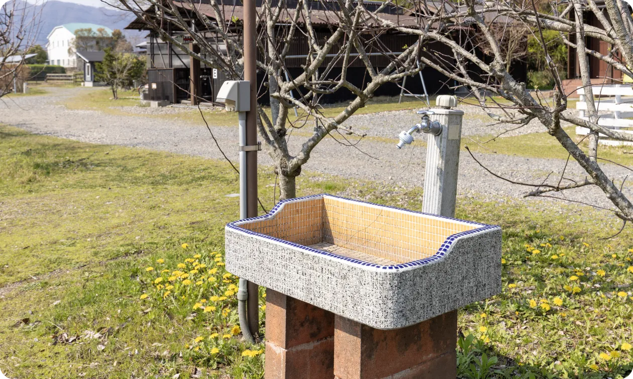 小コテージ 水場